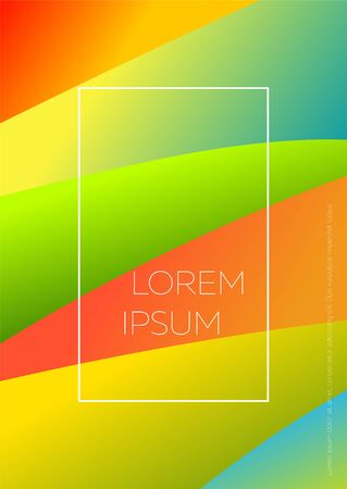 Colored gradient waves design for cover, report, wallpaper, flyer, poster, brochure, background, card, typography or other products. Vector illustrationのイラスト素材