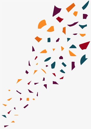 Abstract multicolor mosaic splinters on white background. Vector template for modern postcard, card, picture, cover, design, brochure, flyer. A4 size.のイラスト素材