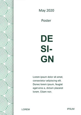 Abstract minimalist cover report design. Business presentation A4 vertical orientation front page mock up set. Vector illustrationのイラスト素材