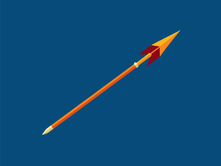 Hunting arrow symbol. Flat vector illustrationの素材