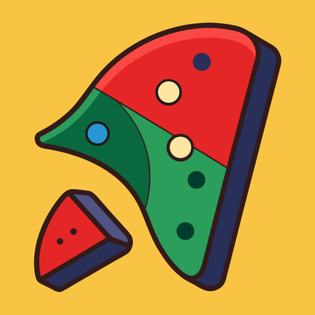 Bouldering grip. Climbing wall hook. Cartoon vector illustrationの素材