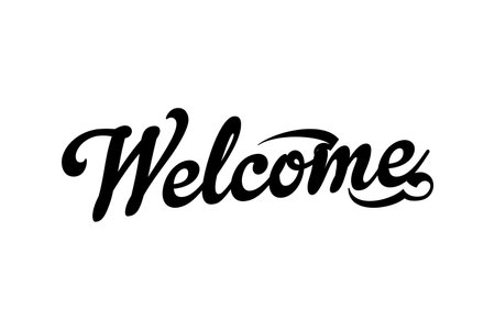 Welcome lettering, welcome sign, vectorのイラスト素材