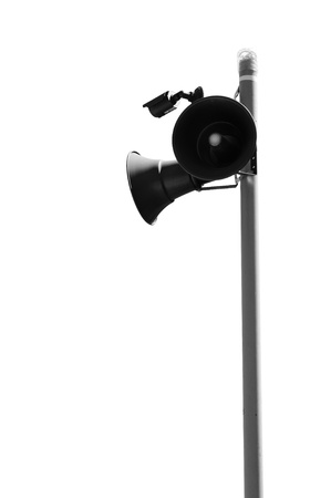 large megaphone on the street  isolated on a white backgroundの写真素材