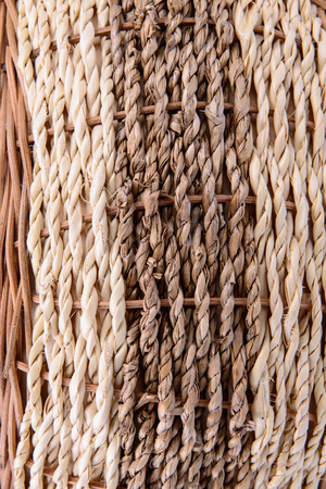 woven rattan with natural patterns の写真素材