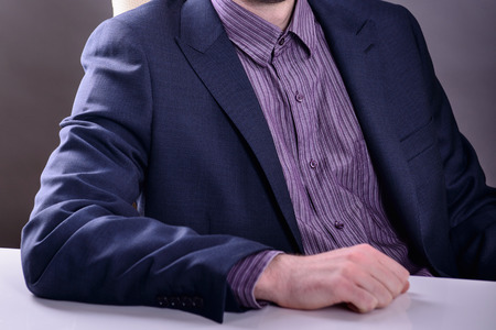 business and office concept handsome buisnessman in suitの写真素材