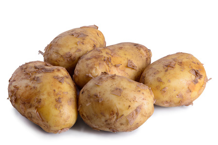 ripe vegetables pile of potatoes vegetarian isolatedの写真素材