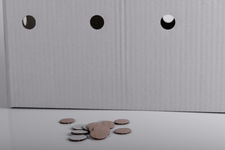 part of cardboard box close up photo
