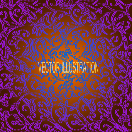 Violet with an ornamental pattern.のイラスト素材