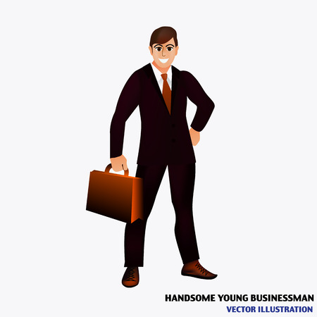Businessman isolated vector. Character design of businessman. Vector illustration.のイラスト素材