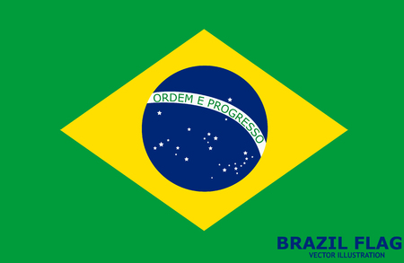 Flag of Brazil. Vector illustrationのイラスト素材