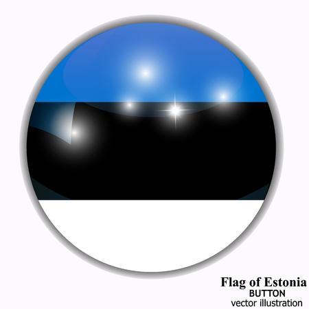 Button with flag of Estonia. Vector.の写真素材
