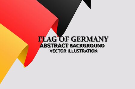 Happy Germany day background. Bright backdrop with flag of Germany. Banner illustration with flag. Vector illustration.のイラスト素材