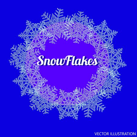 Bright background with snowflakes. Vector Illustration.の写真素材