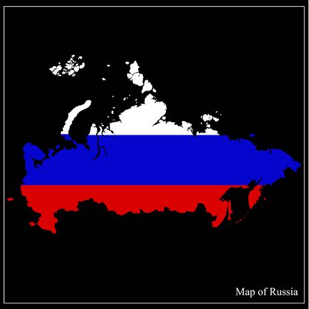 Bright Map of Russia. Map of Russia graphic illustration.の写真素材
