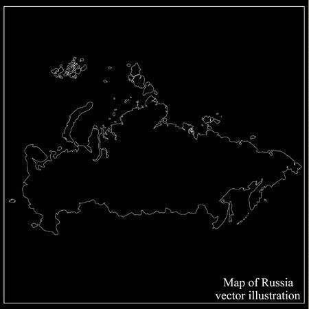 Bright Map of Russia. Map of Russia graphic illustration. Vector.のイラスト素材