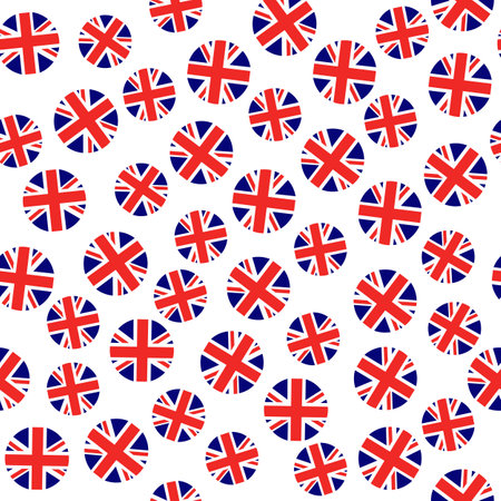 Pattern with flag of England. Seamless Pattern with flag of the United Kingdom.のイラスト素材