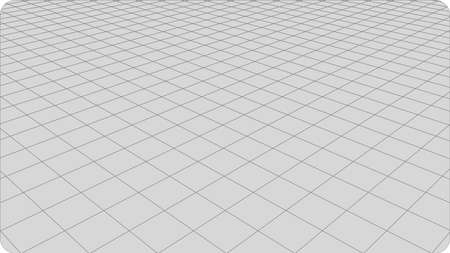 Vector perspective mesh. Wireframe white horizon 3d mesh. Perspective grid background texture.のイラスト素材