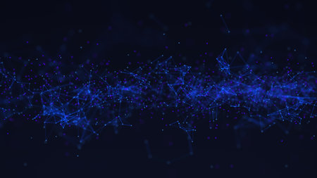 Distribution of triangular shapes in space. The structure of network connections, the connection of...