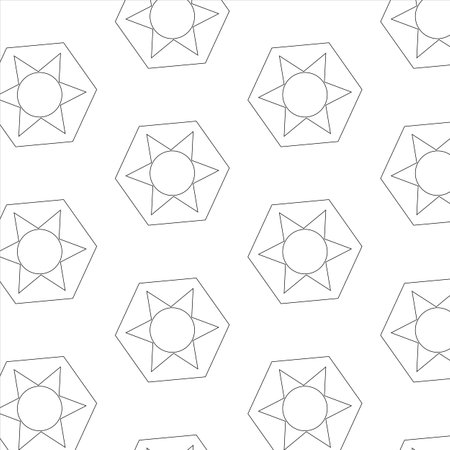 Vector seamless pattern. Modern stylish texture. Monochrome linear braidsのイラスト素材