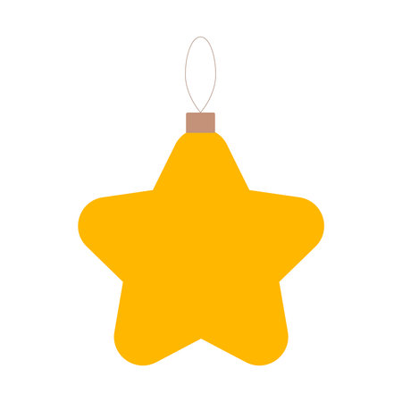 Christmas tree decorations isolated on white background vector illustration. Winter Holidays decor.のイラスト素材