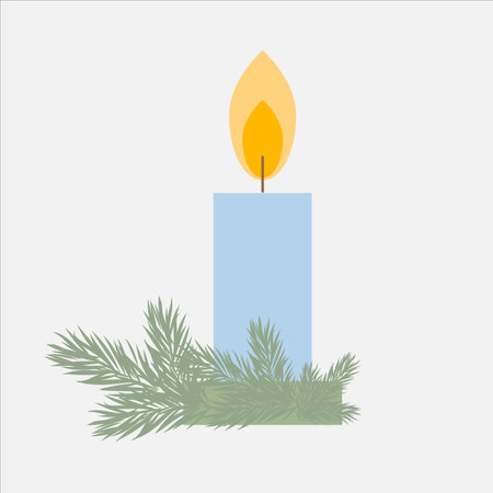 Merry christmas and happy new year clip art. Flat vector in cartoon style isolated on white background.のイラスト素材