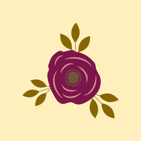Red rose icon. Flat illustration of red rose vector iconのイラスト素材