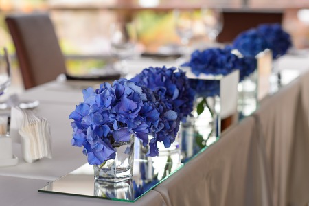 Wedding decor of beautiful flowersの写真素材