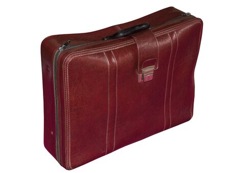 Leather retro  briefcase. の写真素材