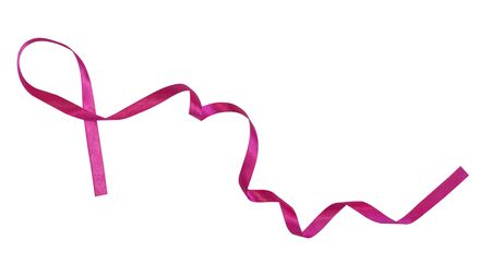 Ribbon symbol of cancer isolated on white background. Cancer or HIV symbol for breast.の写真素材