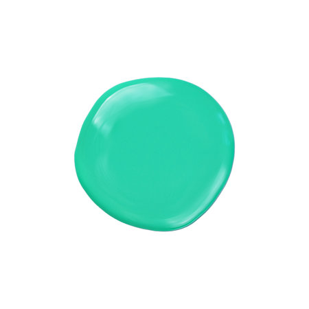 Turquoise swatch of gel nail polish isolated on white background. Smear of nail polish for design.の写真素材