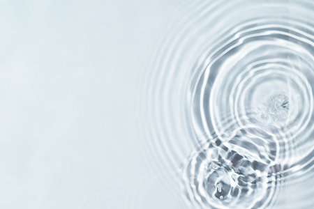 Water wave background top view. Abstract water drops texture for design.の写真素材