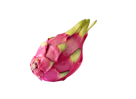 Dragon fruit isolated on white background. Pitaya fruit  cut out on white for design.の写真素材