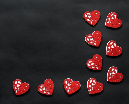 St. Valentine day background. Flat layの写真素材
