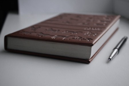 diary with a pen