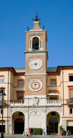 Rimini, Centro Storico, Piazza Tre Martiri, Torre dellのeditorial素材