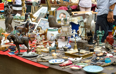 Exhibition-fair of Antiques in Rimini on Piazza Cavour 25 July 2014のeditorial素材