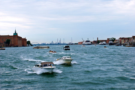The Giudecca canal in Venice, Italyのeditorial素材