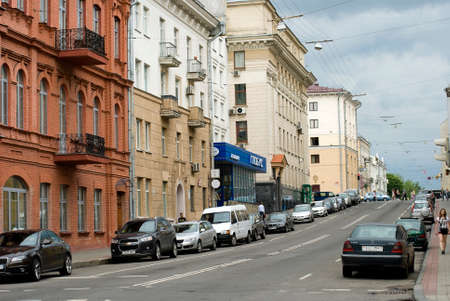Belarus, Minsk, Karl Marx Streetのeditorial素材
