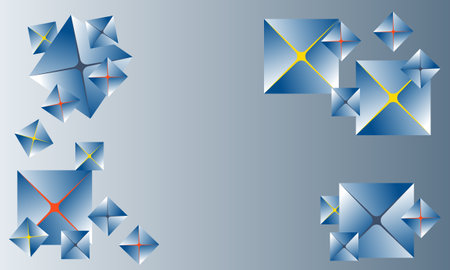 abstract geometric background with large space for a signature with 3d squares, sale cards, sale template, posters, invitations, packagingのイラスト素材