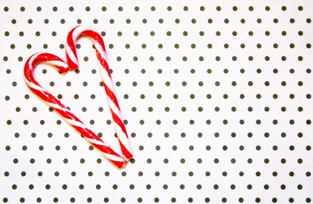 heart of sweets on spotted background. New Years decor. place for text.
