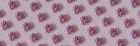 Pink peonies pattern, summer floral banner.の写真素材