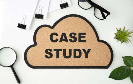 Cloud board and text notes on Case studyの写真素材