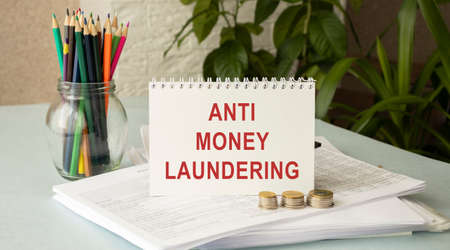 Business Acronym AML Anti Money Laundering, business conceptの写真素材