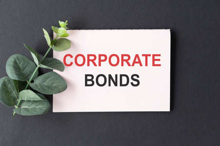 Page of newspaper with words government bonds. Trading concept.の写真素材