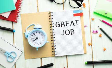 Closeup shot of business concept with text Great Job.の写真素材