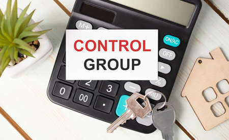 Self-control concept. Handwriting self control lettering text on card.の写真素材