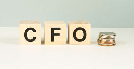 letter of the alphabet of CFO, business conceptの写真素材