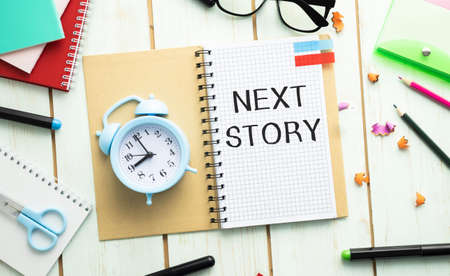 What Next Your Story Concept, text Next Story on notebookの写真素材