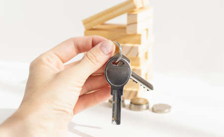 Close Up Of A Beautiful Arab Woman Holding A Home Keys