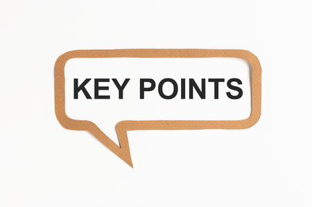 Lettering KEY POINT, in a frame on a white backgroundの写真素材